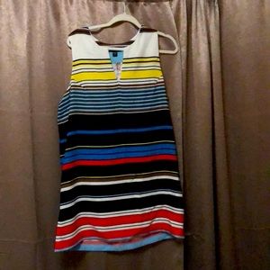 Sleeveless striped dress. New without tags